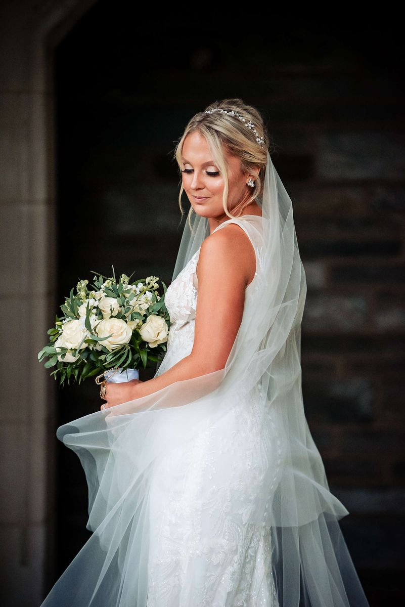 Bride holding her bouquet